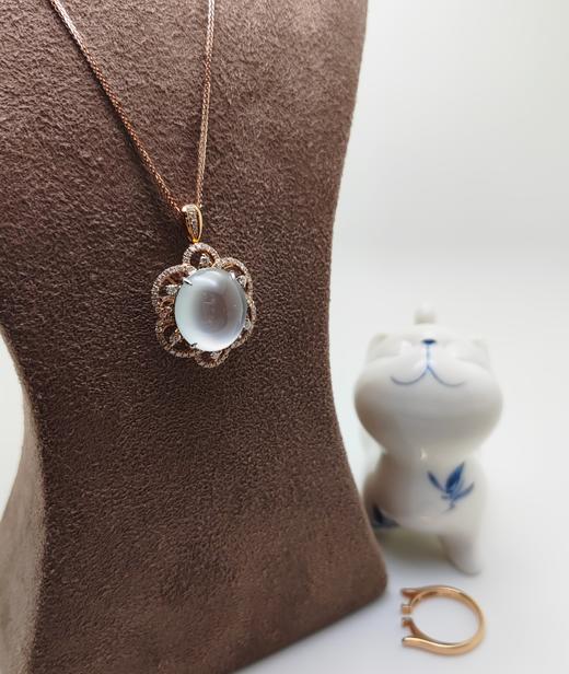 翡翠 白冰蛋戒指吊坠两用款 商品图7