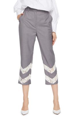 AVA 蕾丝拼接高腰九分裤 5720