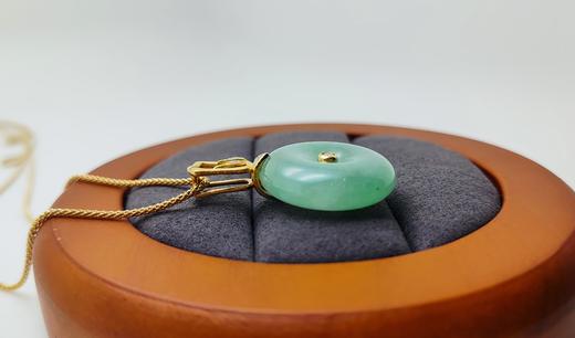 甜阳绿冰糯设计款平安扣吊坠(已售，同款可定制） 商品图5