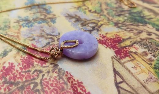 艳春色紫翡平安扣 商品图3