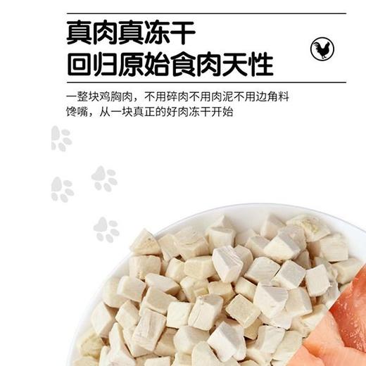 路斯畅益舒宠物零食冻干鸡肉丁纯肉猫咪狗狗冻干60g/1袋 商品图4