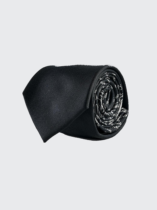 callisto黑色全桑蚕丝领带 FOCTE019BK 商品图1