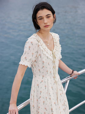 SimpleRetro花开半夏法式小雏菊碎花连衣裙女春夏收腰显瘦茶歇裙