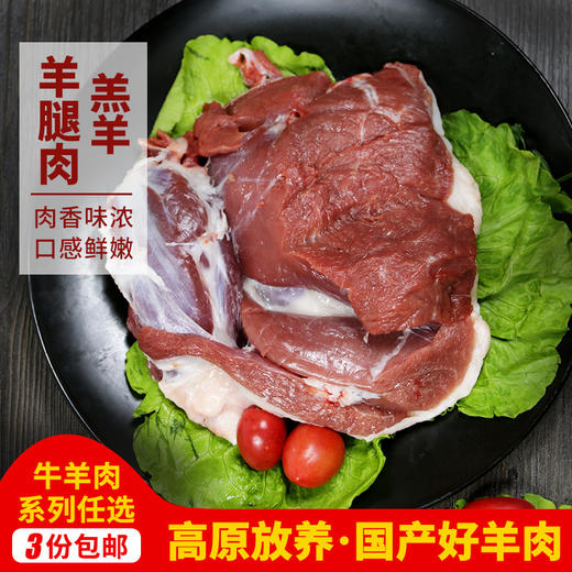 【3份包邮】国产羊腿肉_高原放养羔羊肉_已排酸  膻味小   1斤 商品图0