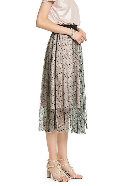 SUMMER & SAGE 透明波点纱质半裙 3124 商品图1