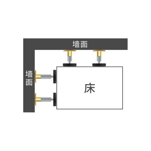 床头防动器固定床头防摇晃床缝垫防响宿舍寝室床防晃动神器包邮 商品图4