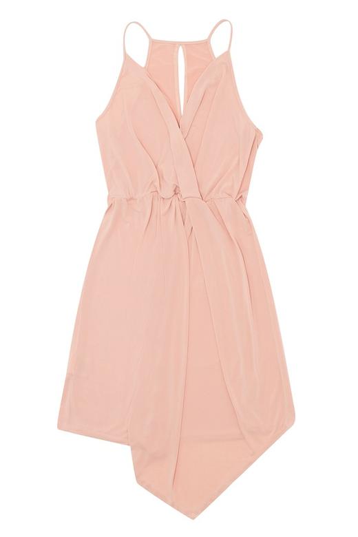 BCBGeneration 粉色垂坠围裹式吊带连衣裙 402 商品图5