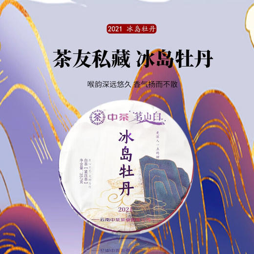 中粮-中茶牌云南大叶种白茶茗山冰岛白牡丹白茶饼357g/饼 /云南干仓直发 商品图4