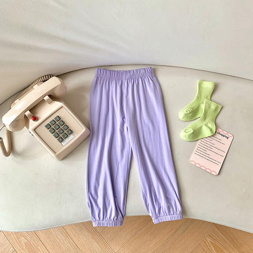 【儿童夏季防蚊裤】女童夏季防蚊裤莫代尔薄款2023年儿童软软裤宝宝宽松哈伦裤长裤子 商品图12