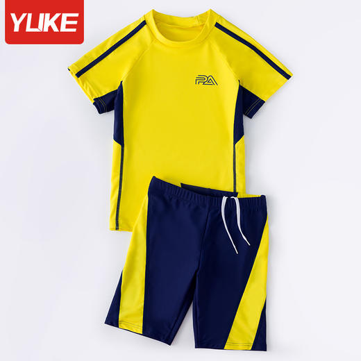 【吸湿透气！儿童分体泳衣】儿童泳衣男童分体游泳衣小中大童防晒速干游泳套装2023泳裤-SH 商品图7