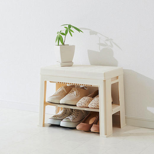 【日本进口 收纳鞋凳】利快日本进口多功能收纳鞋凳 商品图1