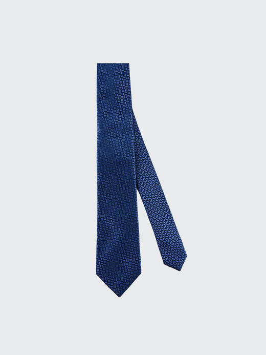 callisto深蓝色全桑蚕丝领带 FRCTE042C 商品图0