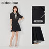 oldcolour2023夏季新款黑色设计感高腰A字短款百褶裙女GO21061706 商品缩略图2