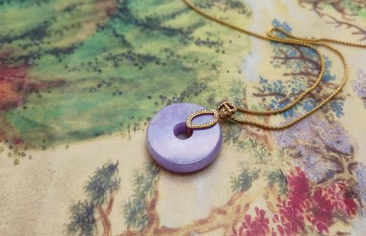 艳春色紫翡平安扣 商品图4