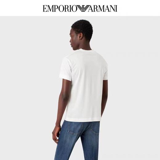 E ARMANI T恤衫  3R1TBG1JUVZ-01C4 BCO SCRITTA 2.70%LYOCELL 30%COTTON 商品图1