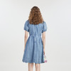 谜底复古V领牛仔连衣裙短袖2023夏季新款收腰显瘦中长裙232ML0624 商品缩略图2