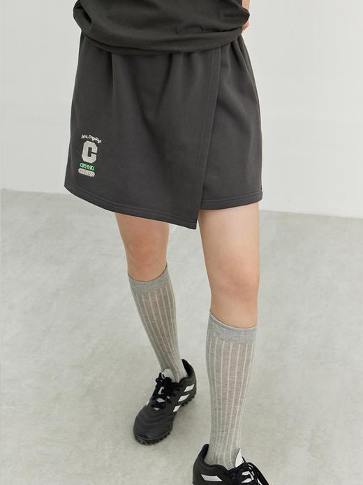 CryingCenter 复古学院刺绣标网球运动裤裙 商品图2