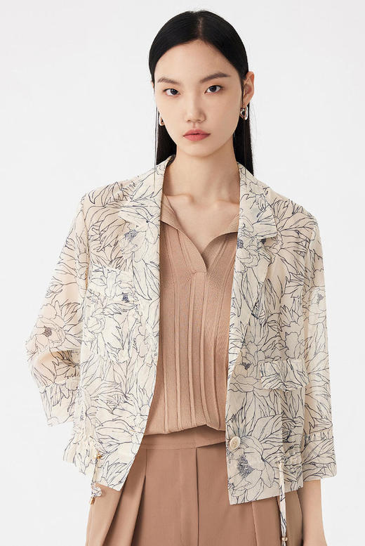 S1L2朗姿 欧根纱线条花朵西装LAST02WJP121C01 商品图8