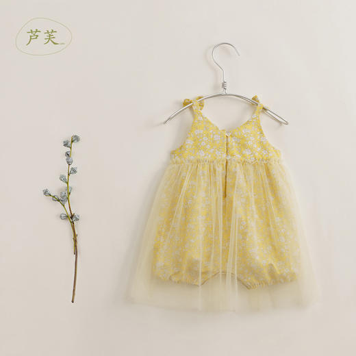 【马克珍妮 芦芙】新款夏装 女童梨花网纱吊带连体衣230398 商品图1