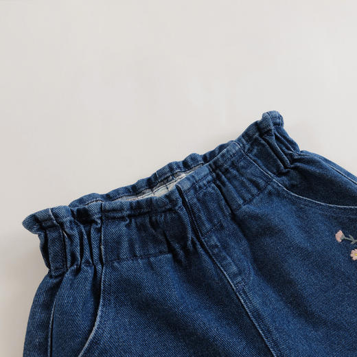 【马克珍妮 芦芙】新款夏装 女童绣花纯棉牛仔短裤230588 商品图2