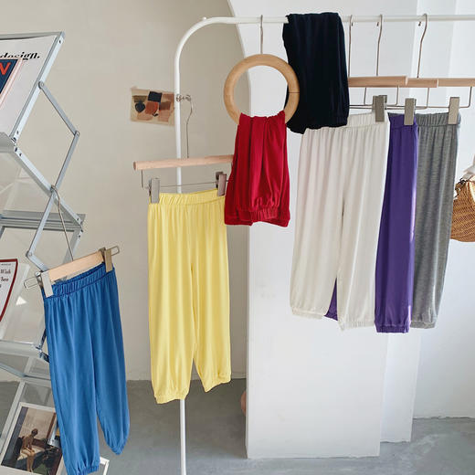 【儿童夏季防蚊裤】女童夏季防蚊裤莫代尔薄款2023年儿童软软裤宝宝宽松哈伦裤长裤子 商品图2