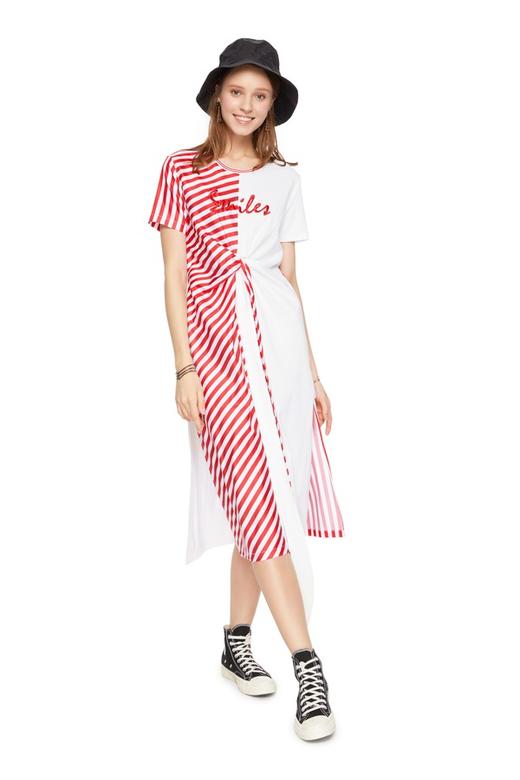 HUAJIASTUDIO 系带拼色连衣裙 6914 商品图0