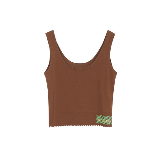 谜底简约针织衫背心女2023夏新款U型领百搭套头紧身内搭232MZ0851 商品图4