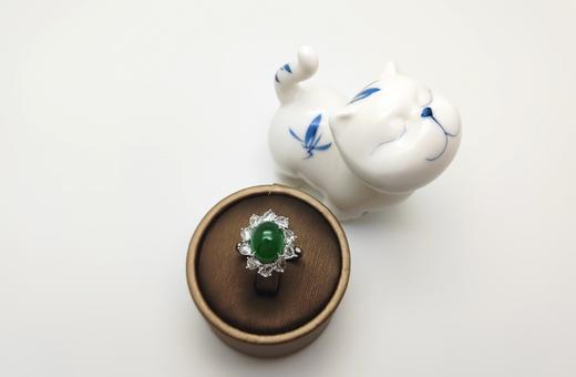 翡翠 满绿戒指 商品图1