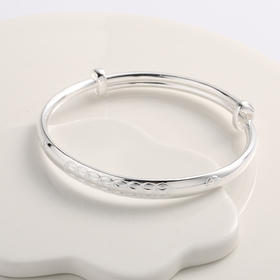 【宏艺珠宝】招财钱串推拉手镯·足银手镯Hfo