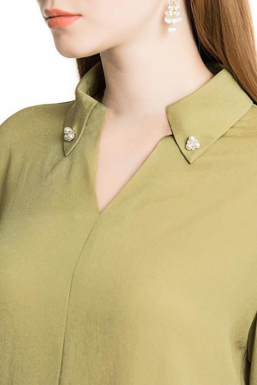 NOIR 草木绿喇叭袖雪纺上衣 1998 商品图4