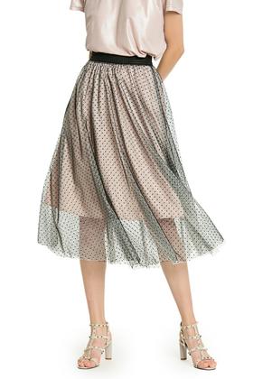 SUMMER & SAGE 透明波点纱质半裙 3124