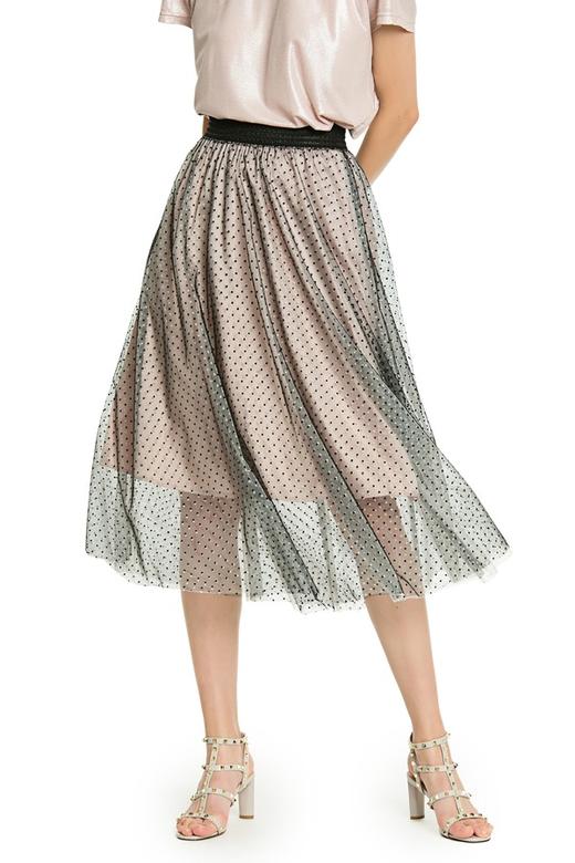 SUMMER & SAGE 透明波点纱质半裙 3124 商品图0