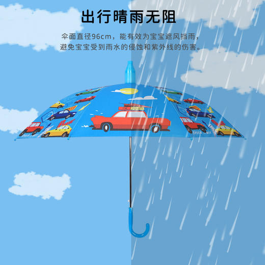 「儿童黑胶雨伞！数款可选」大号防水套弯柄儿童自动伞 可爱卡通男女小学生黑胶防晒晴雨两用伞出行工具 商品图3