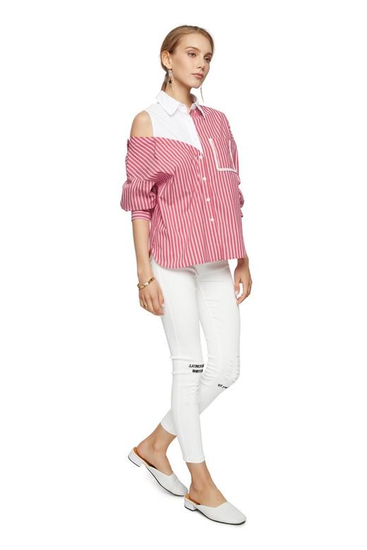 OCTAVIA 字母刺绣白色紧身裤 6527 商品图3