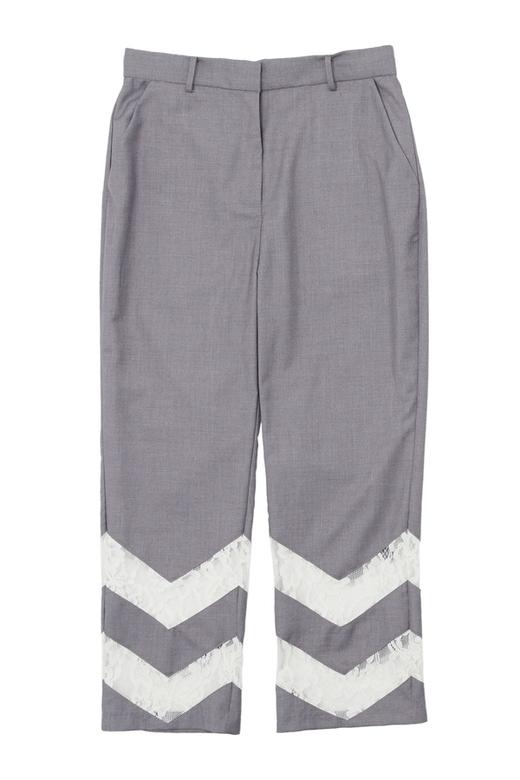 AVA 蕾丝拼接高腰九分裤 5720 商品图4