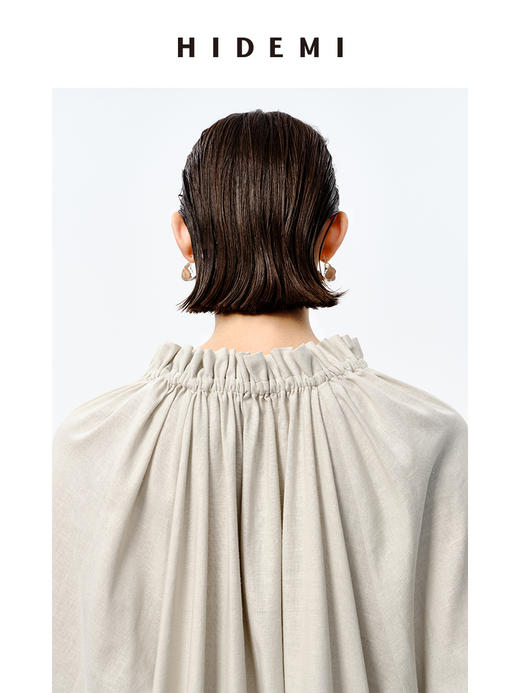 HIDEMI 花苞抽绳设计感阔形褶皱衬衫半裙套装 商品图8