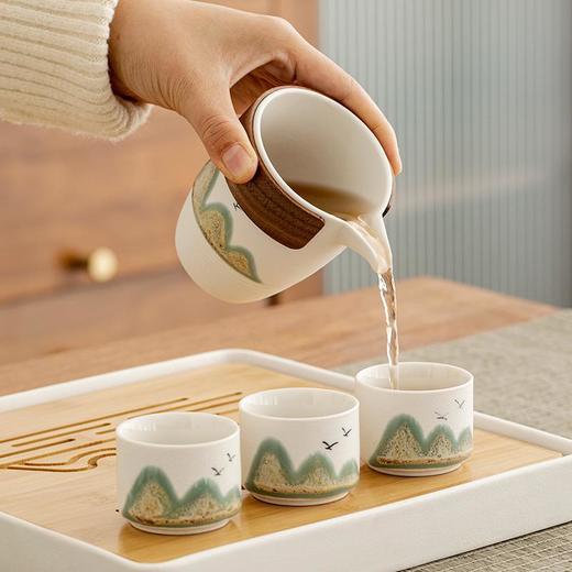 简约现代功夫茶具提梁茶壶干泡陶瓷茶盘杯轻奢小套装 商品图2