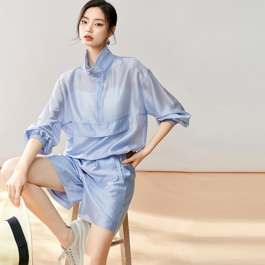 剩S 芳外【微透运动轻薄套装】2024夏季新款防晒空调衫女式套装 商品图0