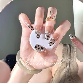 【美妆饰品】-晶石猫眼豹纹珍珠手工穿戴甲