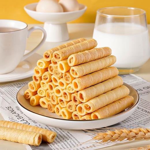 【榴莲控超爱！榴莲蛋卷240支】轻轻一咬，满口榴莲香！榴莲味卷心酥饼干零食小吃休闲食品茶手工奶香夹心鸡蛋卷榴莲酥卷蛋卷一整箱夏日中式好物健康 商品图5