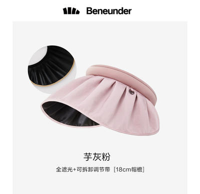 蕉下贝壳防晒帽女防紫外线夏季遮脸遮阳可调节空顶太阳帽子 商品图7