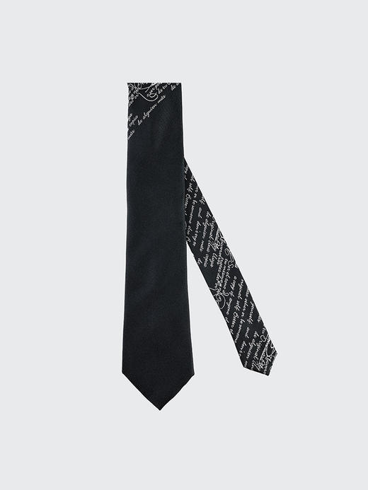 callisto黑色全桑蚕丝领带 FOCTE019BK 商品图0