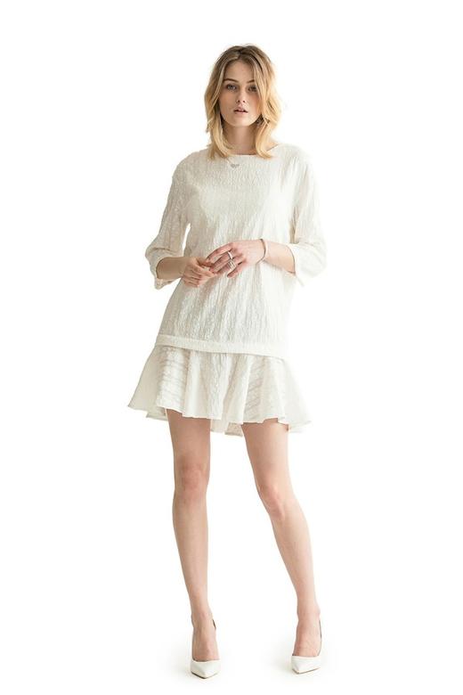 NOIR 纯白轻透宽松连衣裙 2082 商品图0