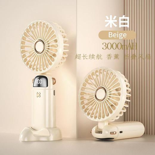 新款手持小风扇便携式挂脖静音折叠迷你usb充电风扇超长续航 商品图2