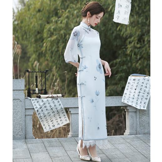 夏季新款，复古旗袍年轻款优雅改良文艺少女倒大袖旗袍连衣裙BJS-7618 商品图4