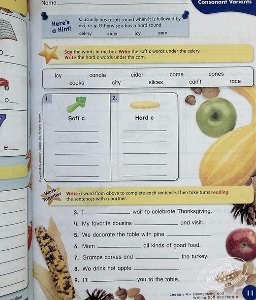 【中商原版】Sadlier Phonics Student Ed Level C Grade 3 自然拼读学生书三年级 小学英语启蒙练习教辅 英文原版 进口图书 商品图5