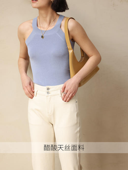 HeyDress【醋酸系列】挂脖针织吊带背心女夏季百搭天丝上衣 商品图1