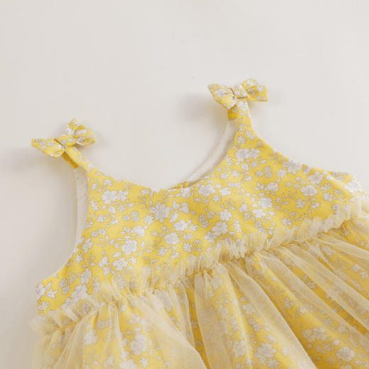 【马克珍妮 芦芙】新款夏装 女童梨花网纱吊带连体衣230398 商品图2