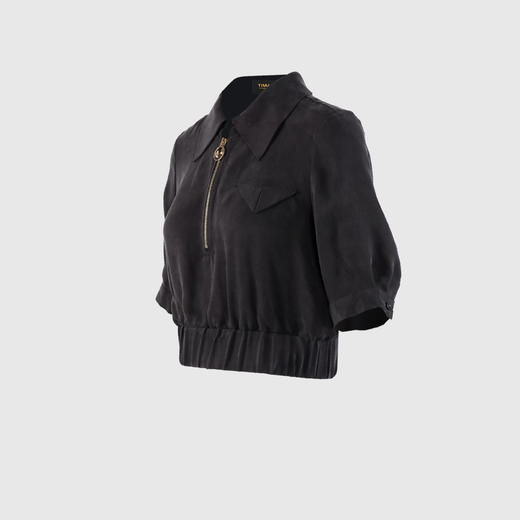 拉链翻领气质上衣 商品图1