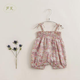 【马克珍妮 芦芙】新款夏装 宝宝纯棉吊带连体衣230023